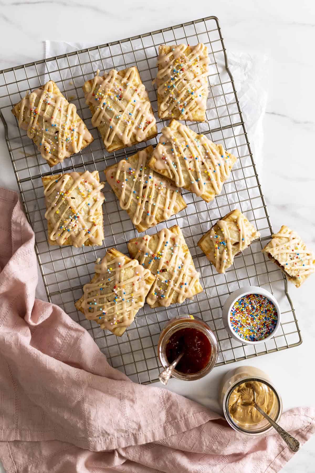 Homemade peanut butter and jelly pop tarts | wildwildwhisk.com