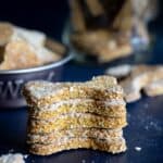 A stack of fish dog treats.