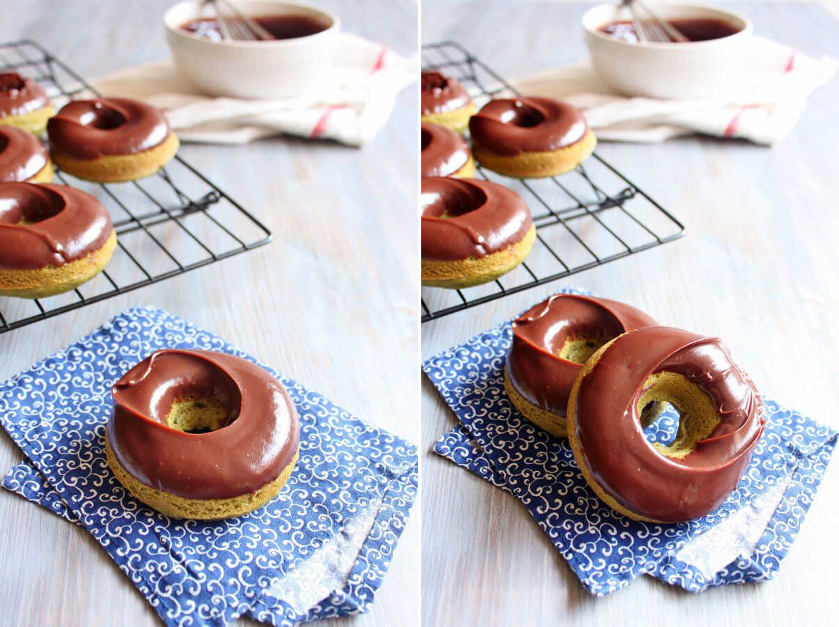 BakedGreenTeaDonutwithChocolateGanache1b Wild Wild Whisk