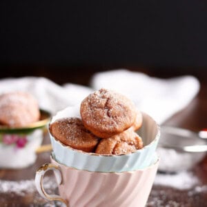 These cute little Guava Coconut Mochi are chewy and bursting with guava flavor. And as a bonus, they are naturally gluten free! | wildwildwhisk.com