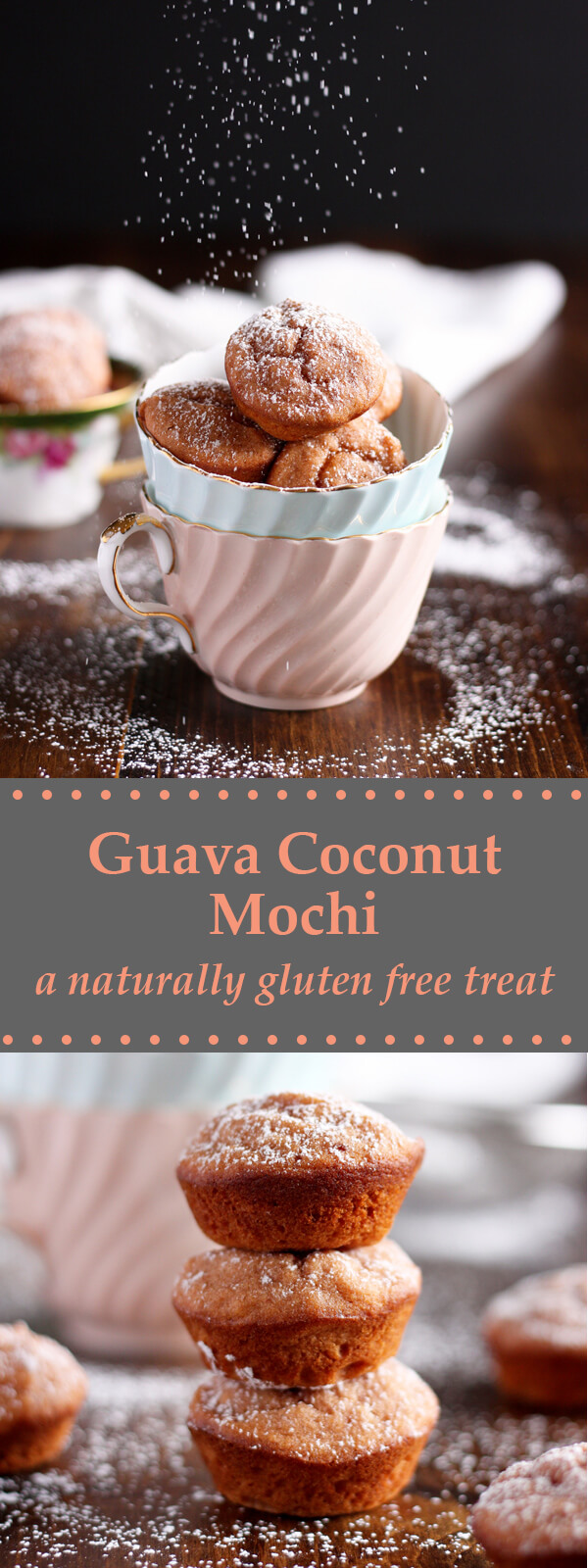 These cute little Guava Coconut Mochi are chewy and bursting with guava flavor. And as a bonus, they are naturally gluten free! | wildwildwhisk.com