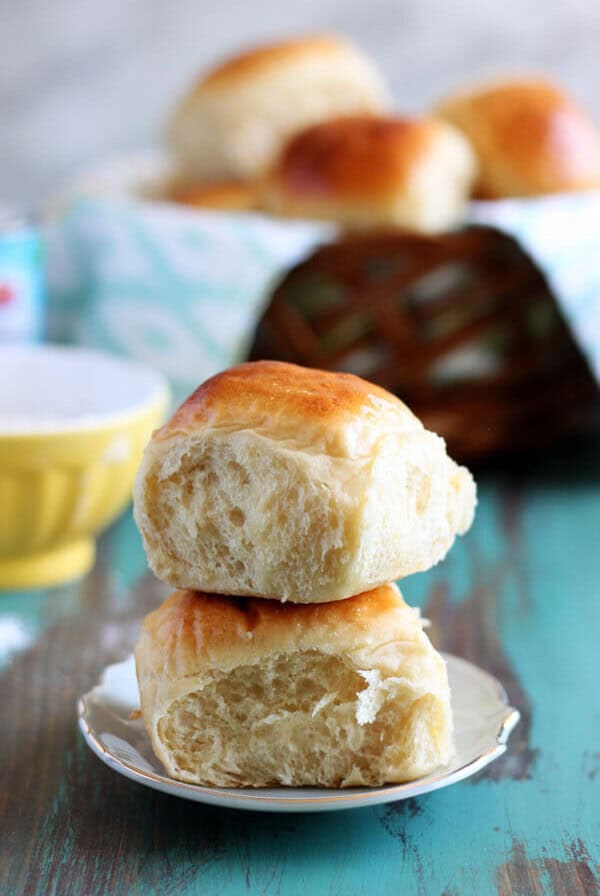 These homemade Hawaiian Dinner Rolls are soft and sweet, baked until golden brown. They are a wonderful addition to any meal! | wildwildwhisk.com