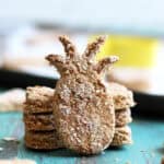 Pineapple dog treat in a pineapple shape.