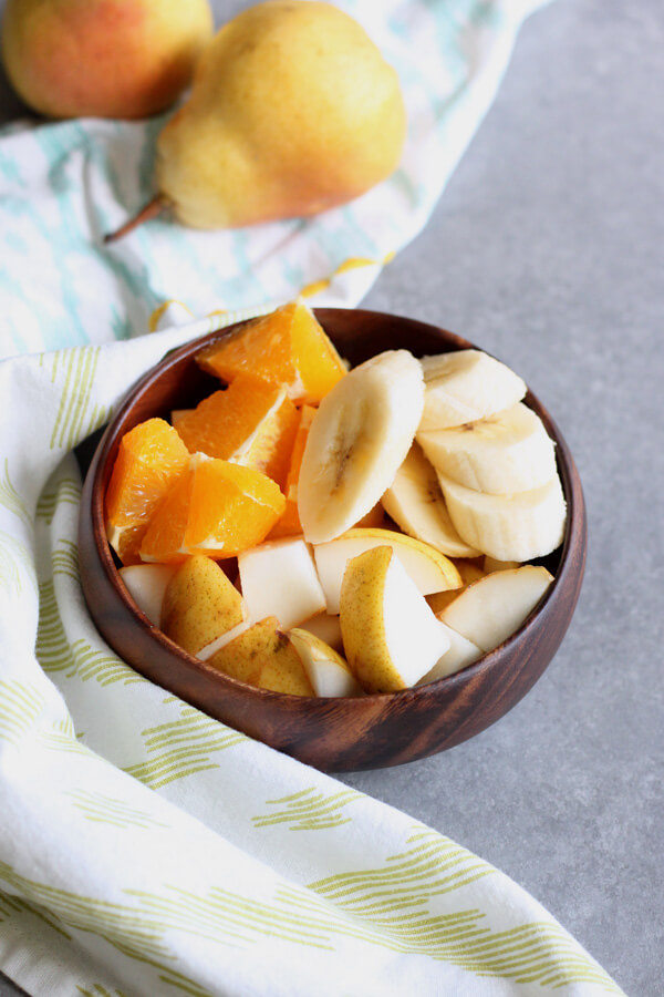 Orange Pear Smoothie Bowl ingredients | wildwildwhisk.com