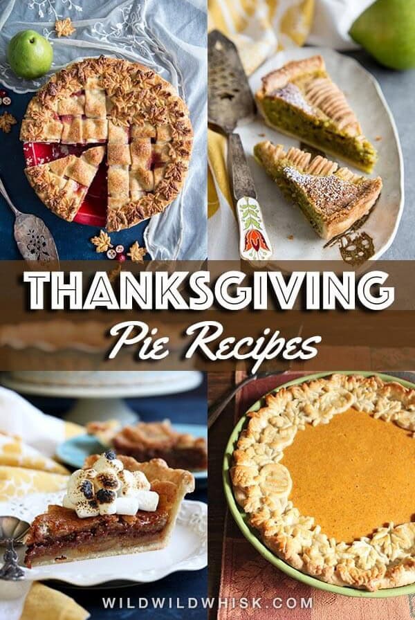 A collage of Thanksgiving pie recipes