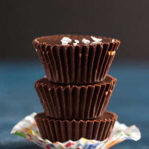 A stack of Homemade Peanut Butter Cups