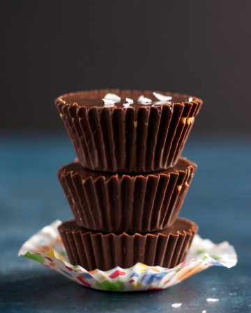 A stack of Homemade Peanut Butter Cups