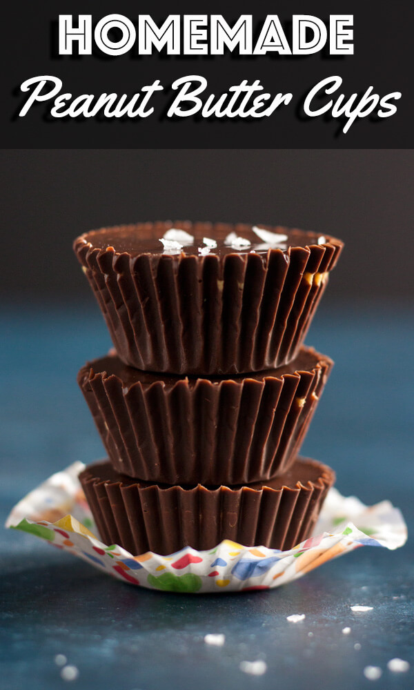 Three-ingredient Homemade Peanut Butter Cups are so easy to make and even more delicious than the store-bought stuff. | wildwildwhisk.com #peanutbuttercups Three-ingredient Homemade Peanut Butter Cups are so easy to make and even more delicious than the store-bought stuff. | wildwildwhisk.com #peanutbuttercups