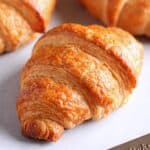 My French croissant recipe after baking.