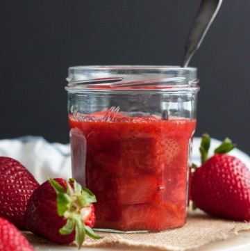 Strawberry Compote in a jar