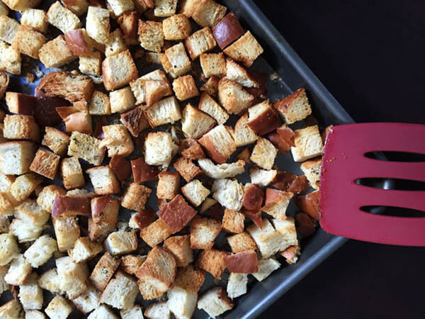 Thanksgiving dinner menu - DIY stuffing cubes from OMG Yummy