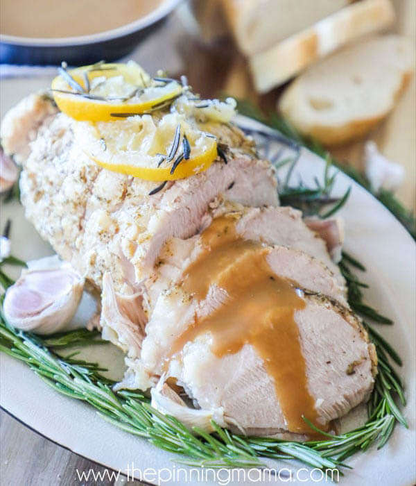 Thanksgiving dinner menu - instant pot turkey breast and gravy from The Pinning Mama