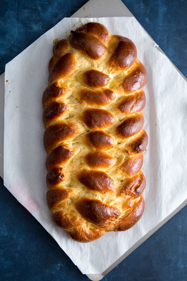 Baked braided Challah 