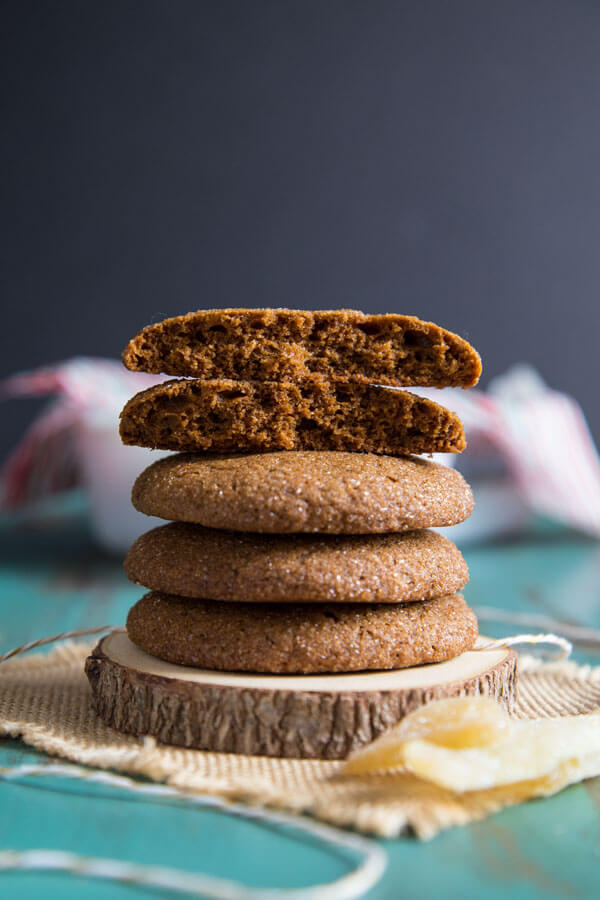 A stack of Ginger Molasses Cookies
