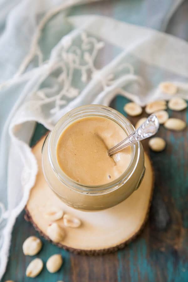 Honey peanut butter in a jar