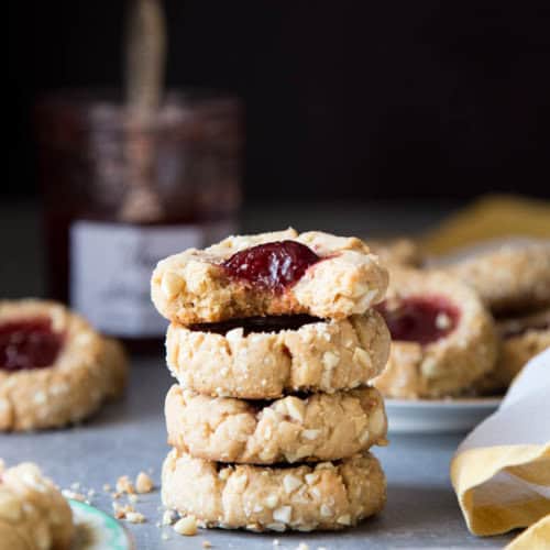 Peanut Butter and Jam Thumbprint Cookies Wild Wild Whisk