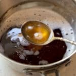 Brown butter in a sauce pan.