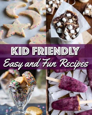 Kid friendly baking recipes collage