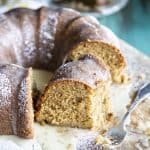A close up shot of a half eaten slice of ginger cake