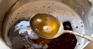 A spoonful of brown butter.