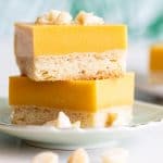 Two mango squares stacked on top of each other.