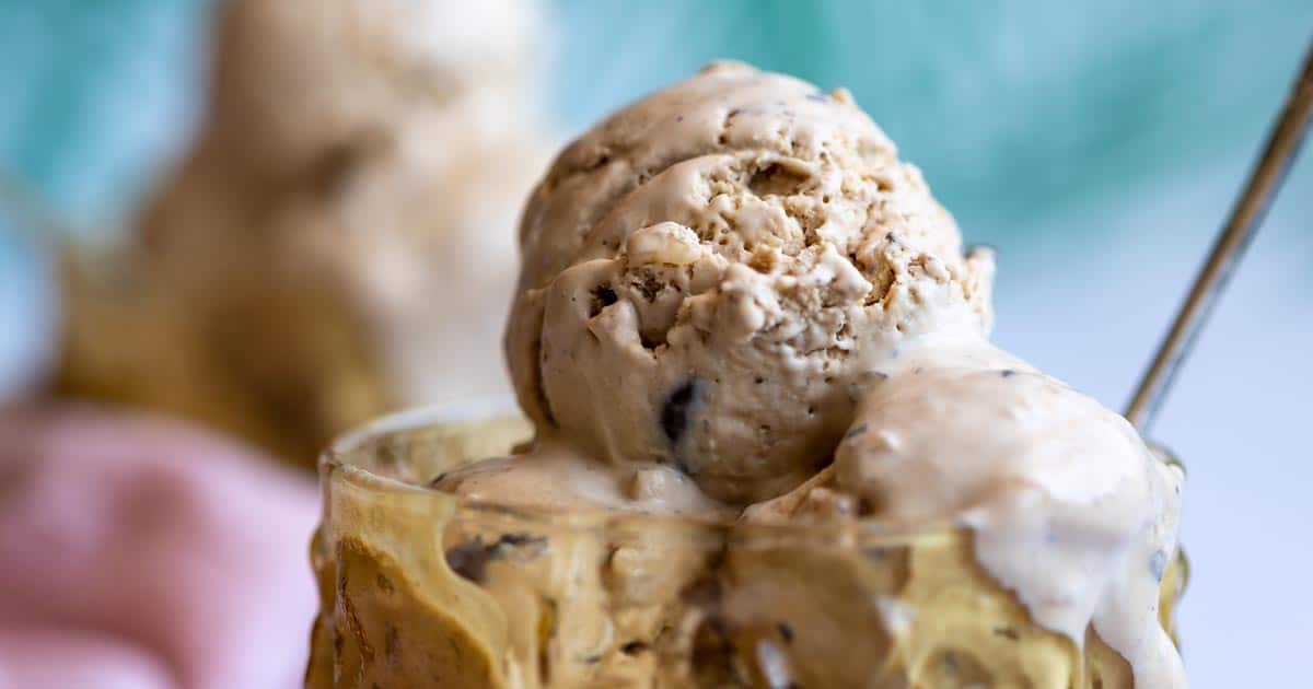 No Churn Coffee Macadamia Ice Cream - Wild Wild Whisk