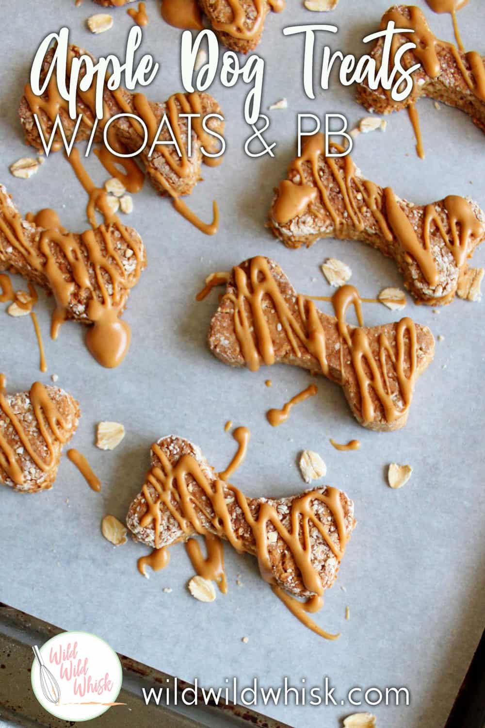 Apple Dog Treats with Oats and Peanut Butter - Wild Wild Whisk - Oat And Apple Treats For Weight Loss In Dogs