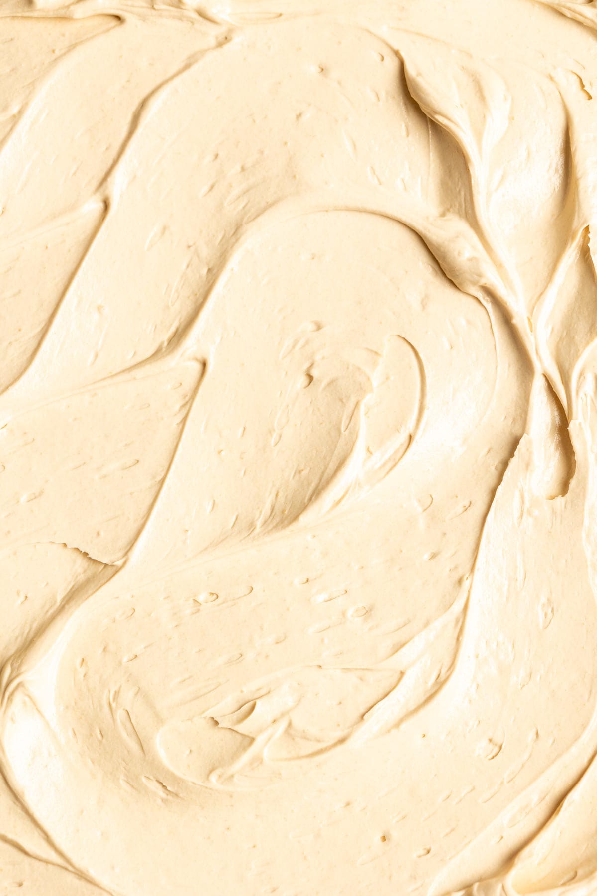 Swirls of miso caramel frosting.