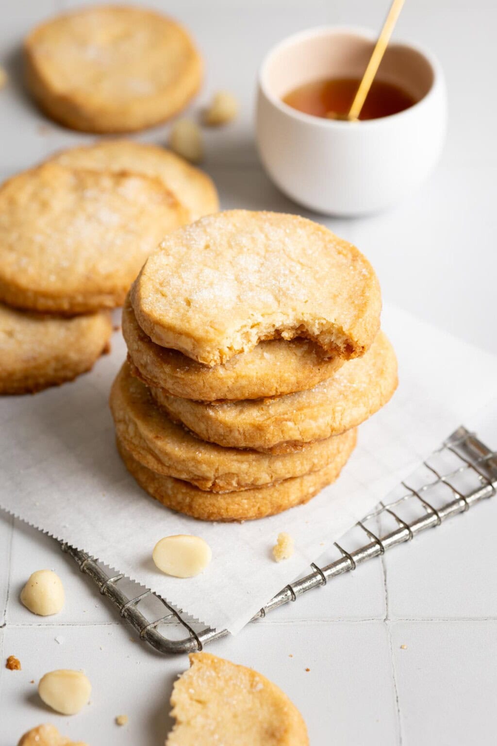 Honey Macadamia Shortbread Cookies - Wild Wild Whisk