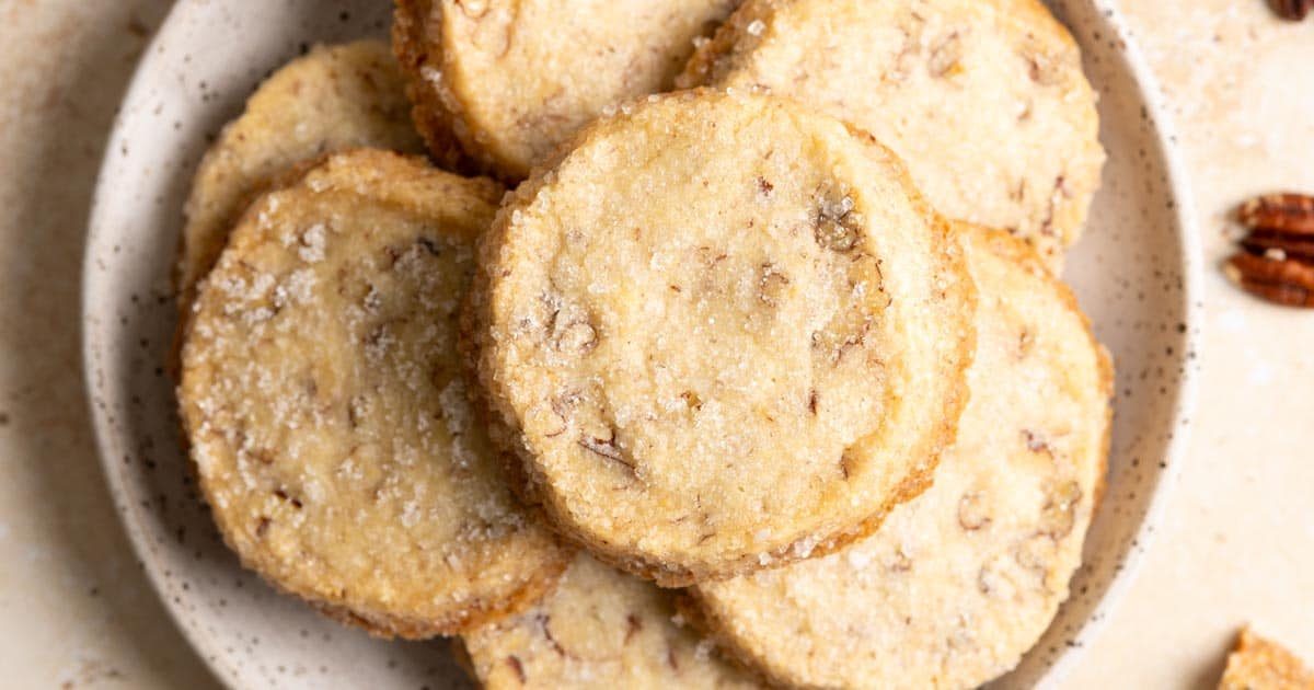 Pecan Shortbread Cookies - Wild Wild Whisk