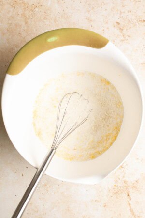 Stir flour into the lemon sugar mixture.