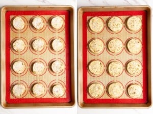 Baking pistachio shortbread cookies.